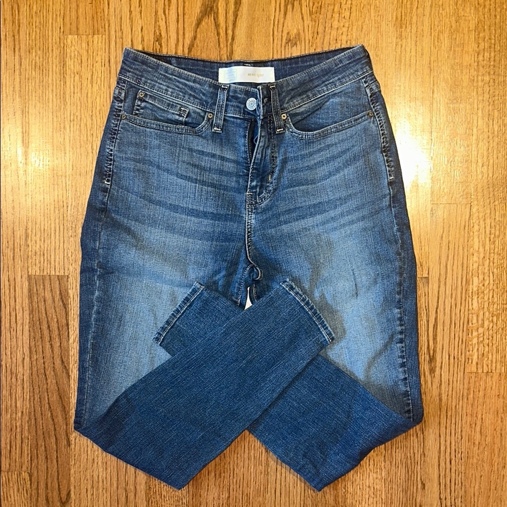 Signature by Levi Strauss Blue Mid Rise Skinny Jeans - W27 L28